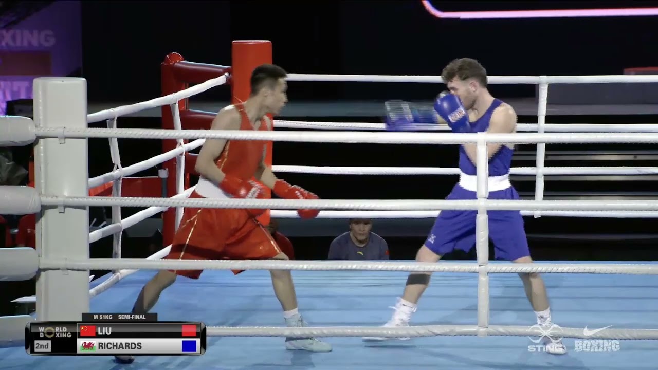 Scott Richards (WAL) vs. Liu Chang (CHN) World Boxing Cup Ulaanbaatar 2024 SF's (51kg) background