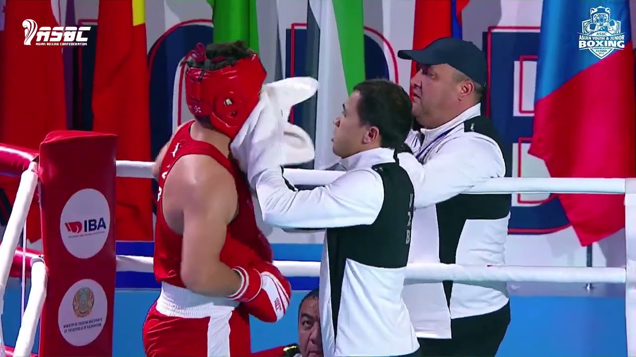 Abdulaziz Abdurakhmonov (UZB) vs. Viktor Litvinov (KAZ) Asian Youth Championships 2023 Final (86kg) background