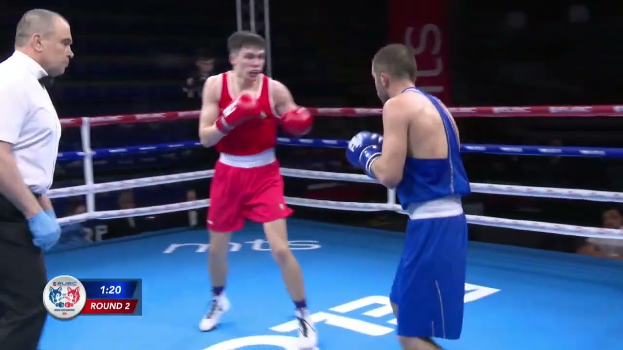 Adam Hession (IRL) vs. Giorgi Kapanadze (GEO) European Boxing Championships 2024 (57kg) background