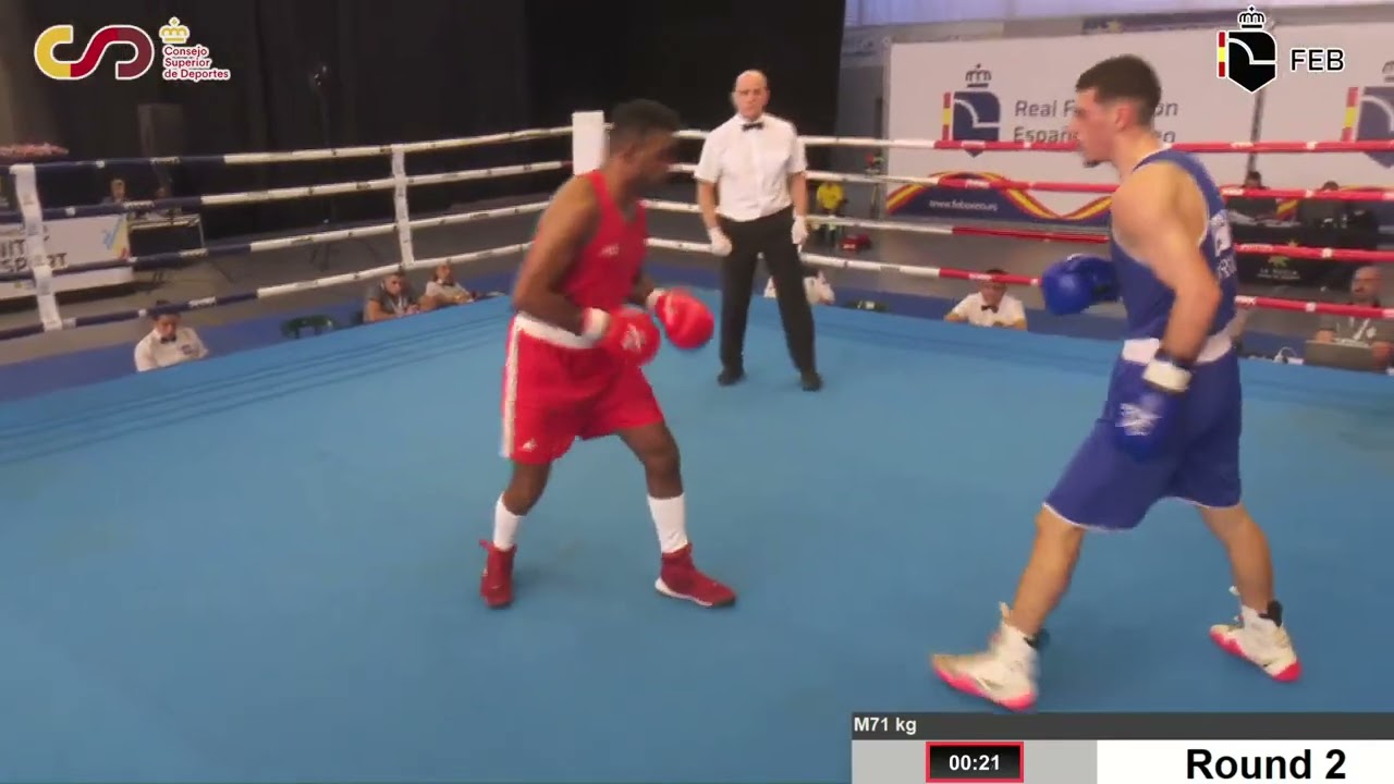Delano James (NED) vs. Sergio Martínez (ESP) Boxam Tournament 2023 SF's (71kg) background