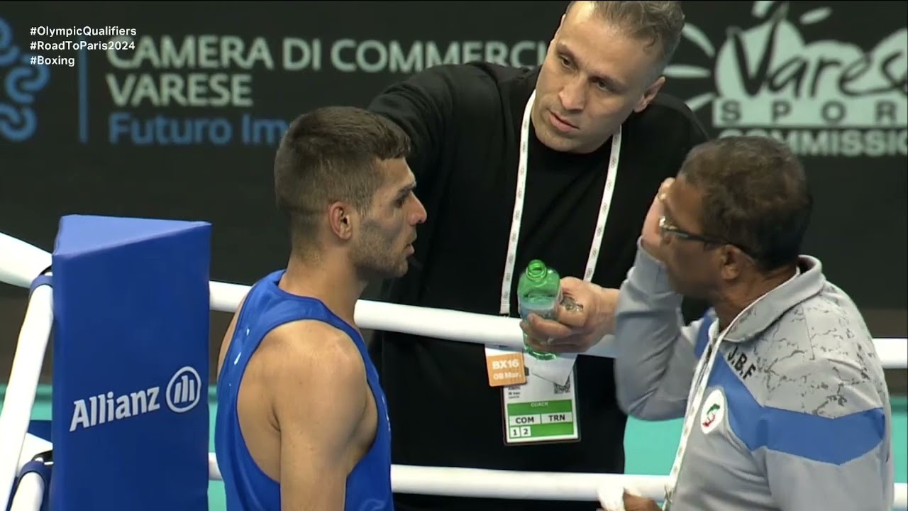Daniyal Shahbakhsh (IRI) vs. Shukur Ovezov (TKM) World Olympic Qualifiers 2024 (57kg) background