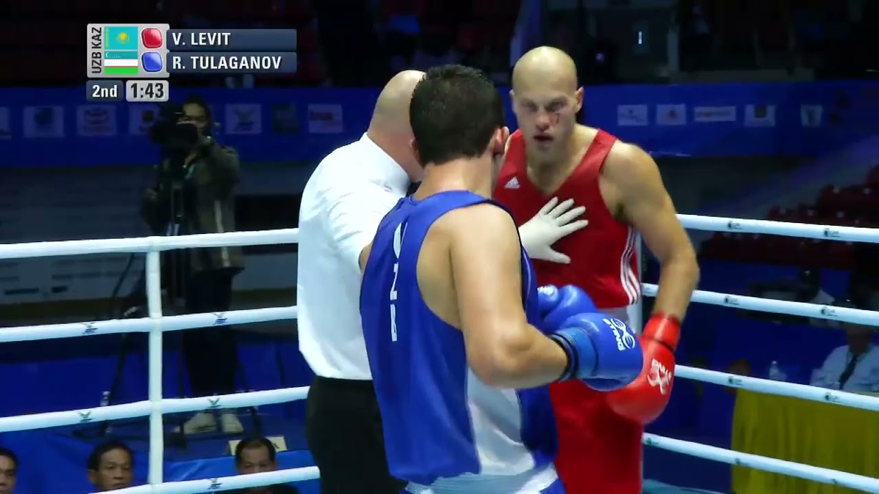 Vassiliy Levit (KAZ) vs. Rustam Tulaganov (UZB) Asian Championships 2015 Final (91kg) background