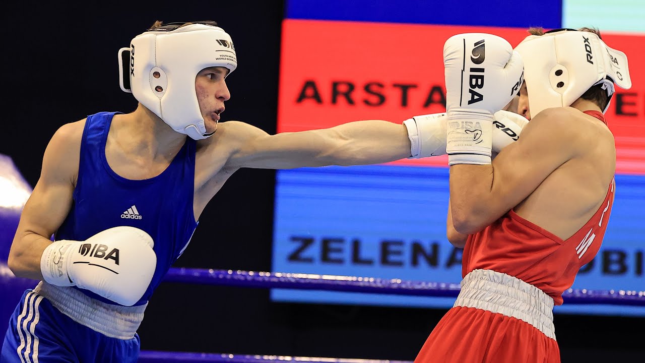 Erik Arstamyan (ARM) vs. Tobias Zelenak (SVK) IBA Youth World Championships 2024 (57kg) background