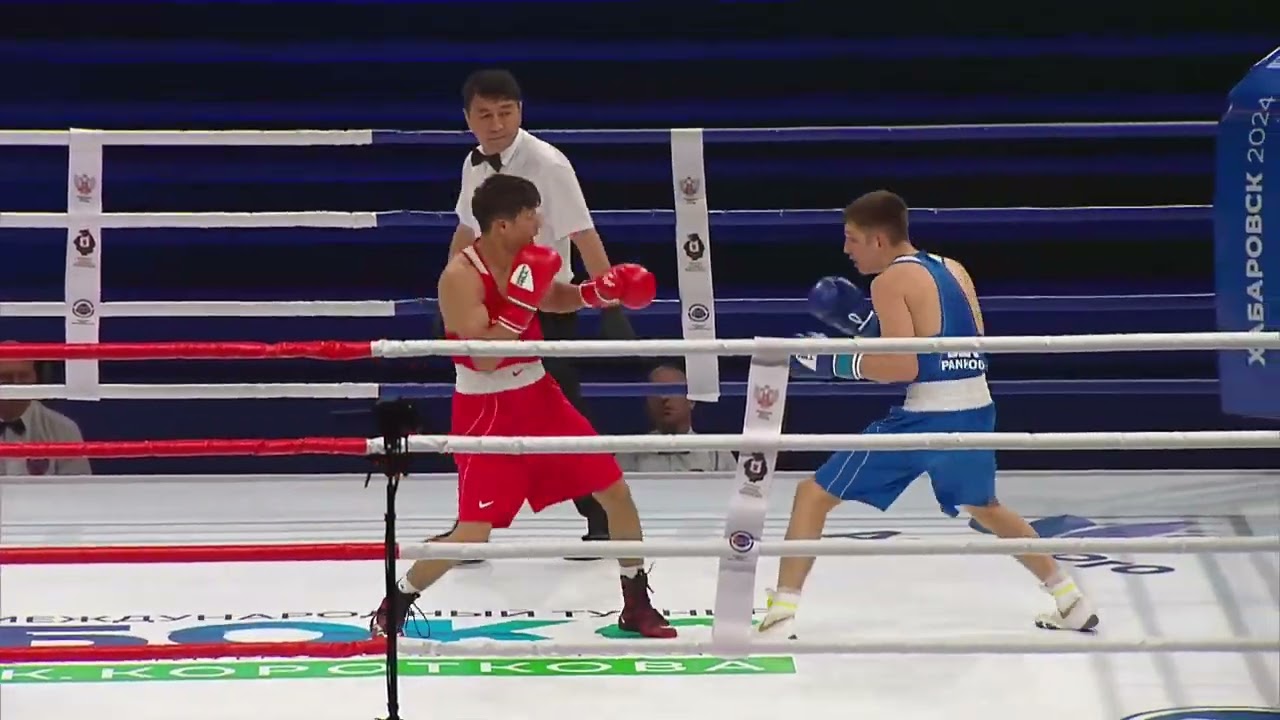 Maksim Pankou (BLR) vs. Elkhan Moldogaziev (KGZ) Konstantin Korotkov 2024 QF's (57kg) backdrop
