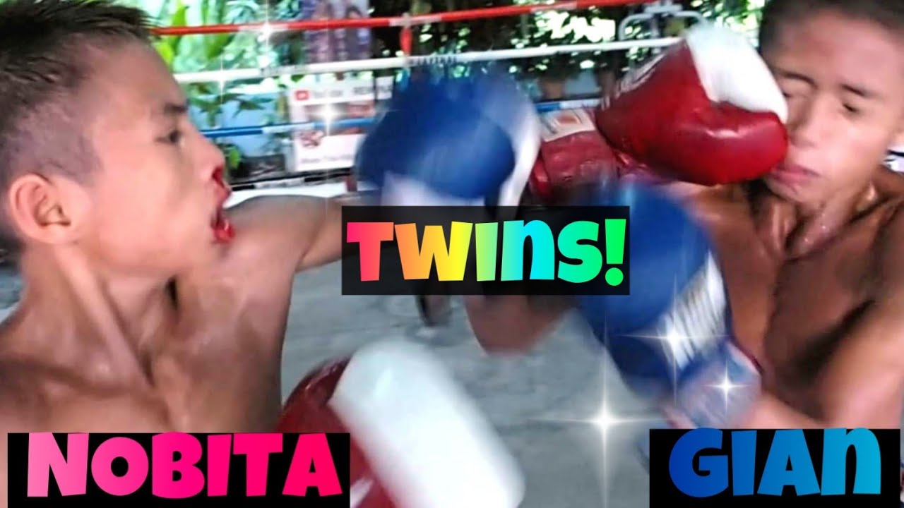 Muaythai VS Boxing!ศึกสายเลือด 双子本気対決!【5キロ差】NOBITA&Gian!ムエタイVSボクシング! background