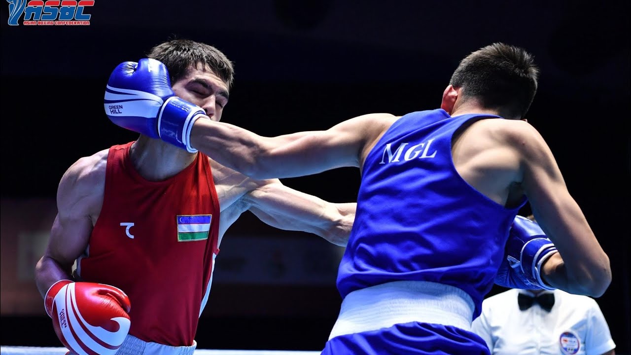 Adkhamjon Mukhiddinov (UZB) vs. Buyandalai Bayarkhuu (MGL) Asian Championships 2022 SF's (60kg) background