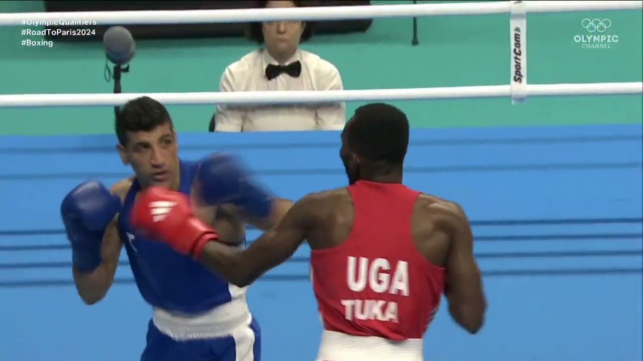 Obada Al-Kasbeh (JOR) vs. Joshua Tukamuhebwa (UGA) World Olympic Qualifiers 2024 (63kg) background