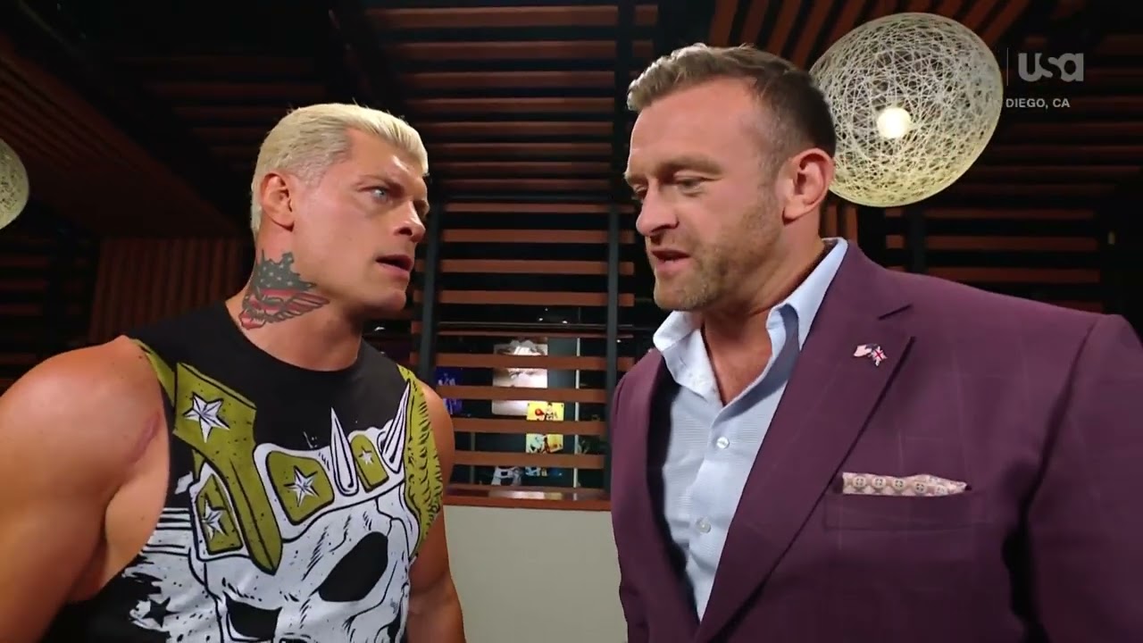 Nick Aldis announces contract signing moderated by Shawn Michaels: SmackDown, Jan. 17, 2025 background