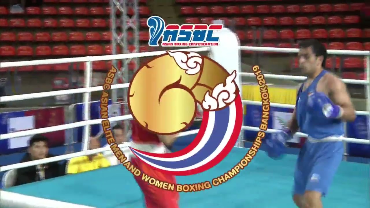 Amit Panghal (IND) vs. Hu Jianguan (CHN) Asian Championships 2019 SF's (52kg) background