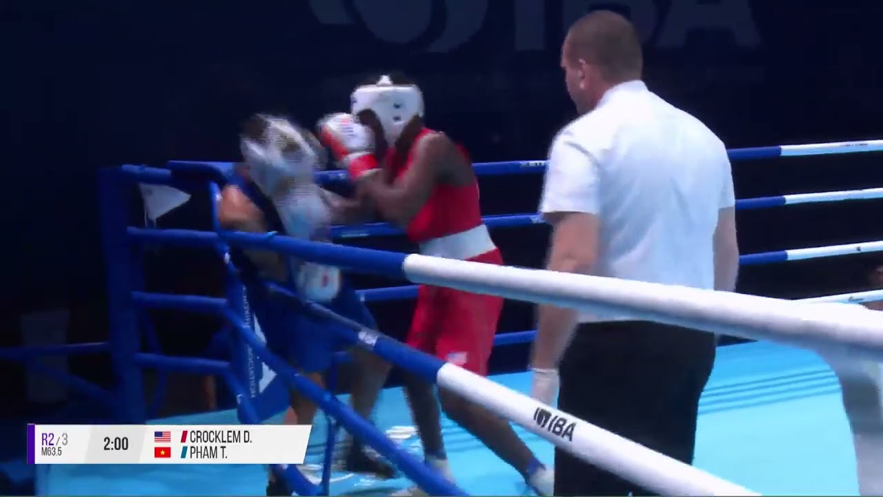 Dedrick Crocklem (USA) vs. Tran Minh Tri Pham (VIE) IBA Youth World Championships 2022 (63kg)