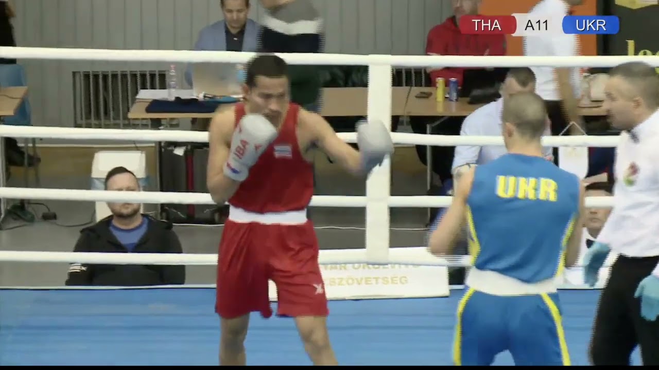 Yaroslav Khartsyz (UKR) vs. Khunatip Pidnuch (THA) Bocskai István Memorial 2023 SF's (63kg) background