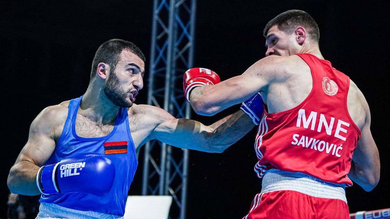 Gurgen Madoyan (ARM) vs. Stefan Savković (MNE) European Boxing Championships 2024 (71kg) background