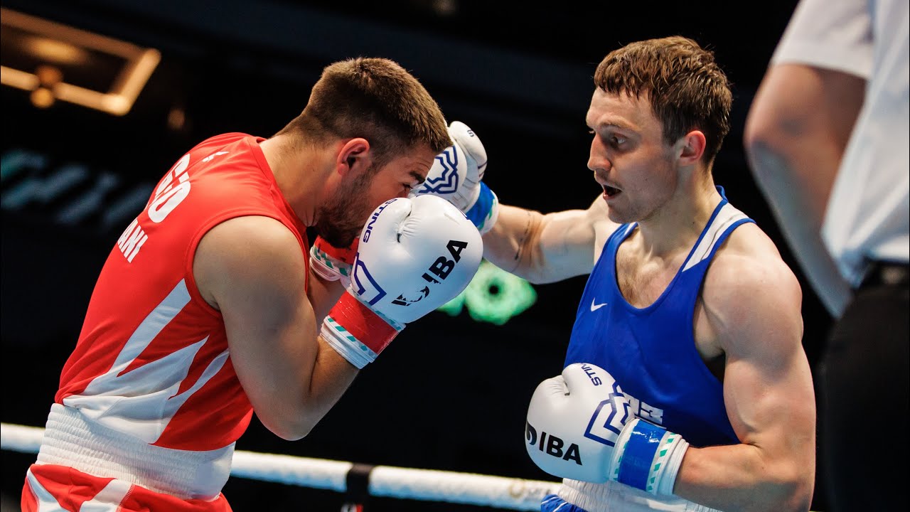 Aliaksei Alfiorau (BLR) vs. Otar Naveriani (GEO) IBA World Boxing Championships 2023 (80kg) background