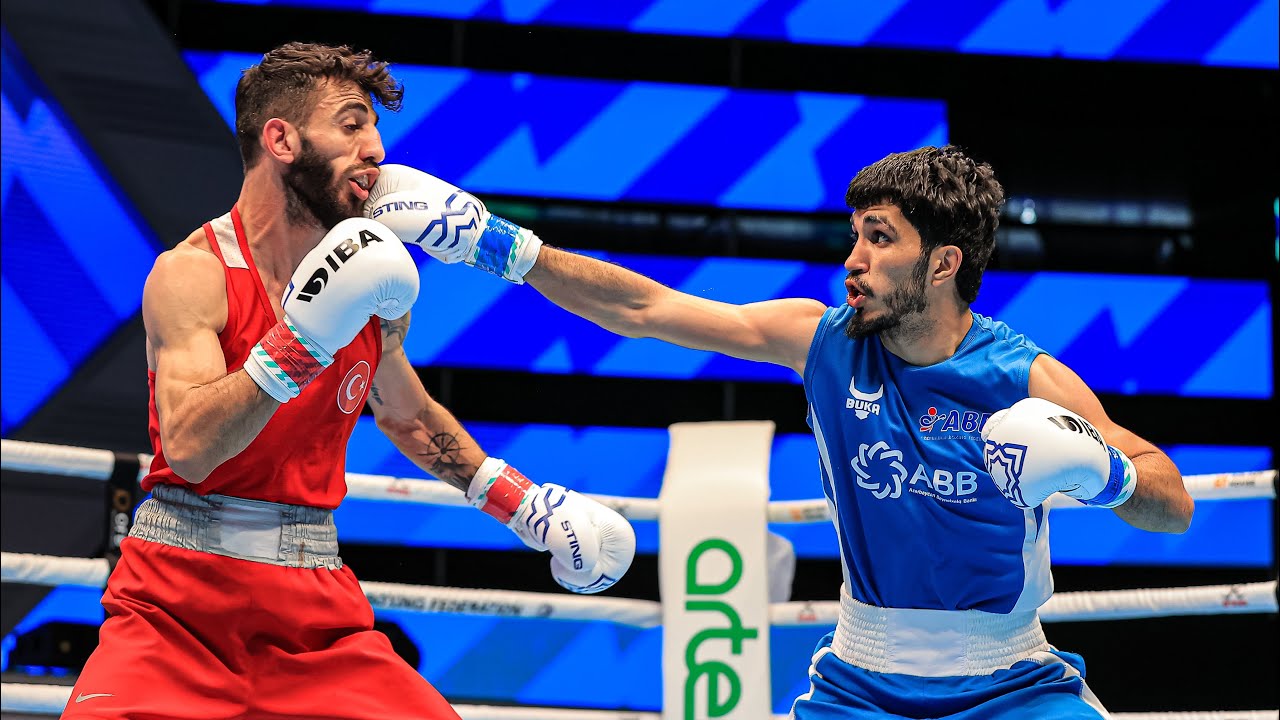 Umid Rustamov (AZE) vs. Batuhan Çiftçi (TUR) IBA World Boxing Championships 2023 (57kg) background