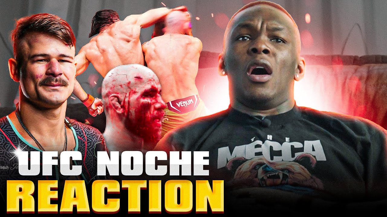 Israel Adesanya Reacts To Diego Lopes INSANE Spinning Elbow KO | UFC Noche