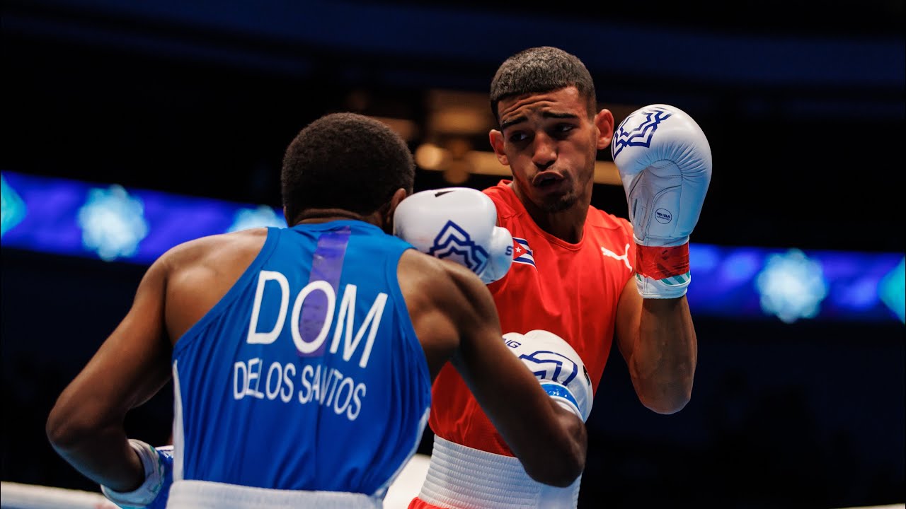 Saidel Horta (CUB) vs. José Luis de los Santos (DOM) IBA World Boxing Championships 2023 (57kg) background