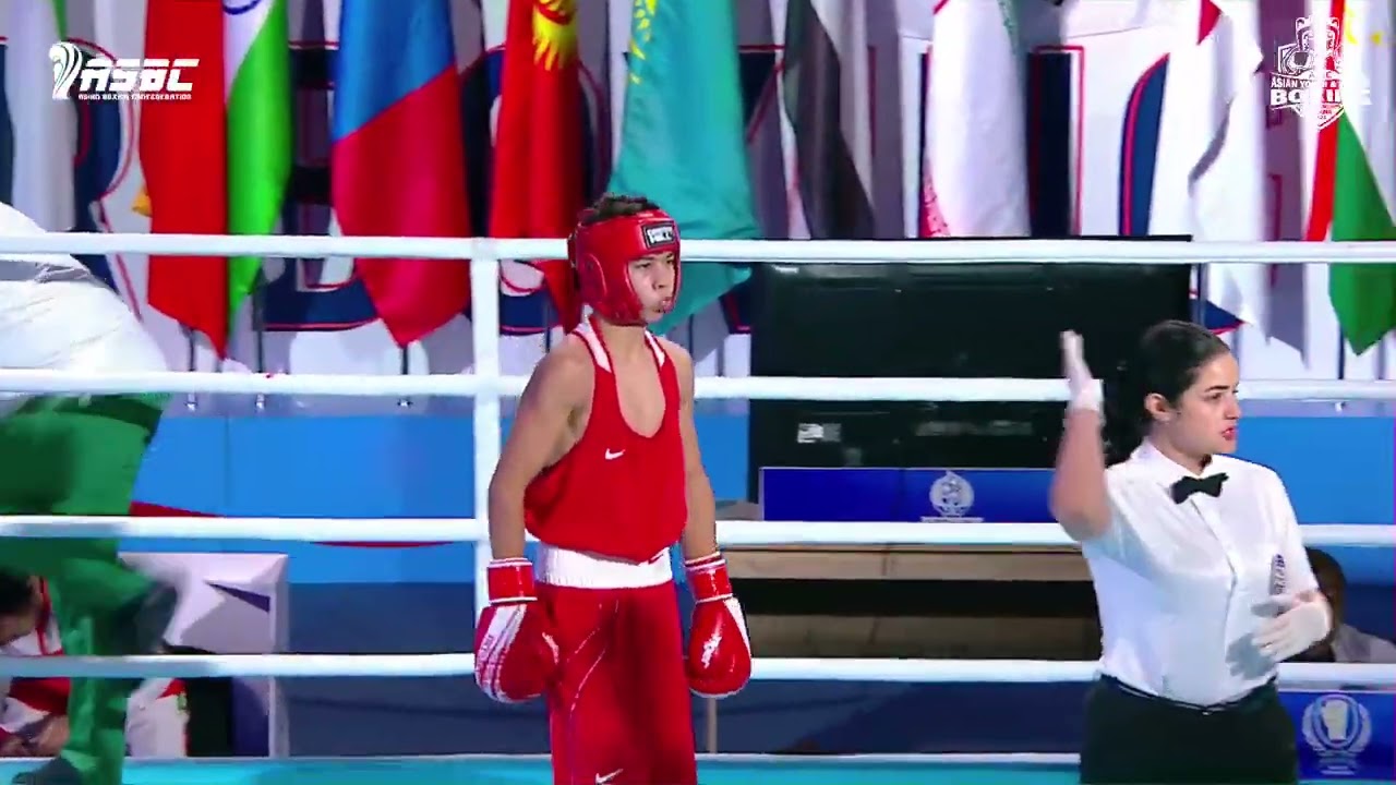 Seiya Nakayama (JPN) vs. Meroj Sufijonov (TJK) Asian Youth Championships 2023 SF's (48kg) background