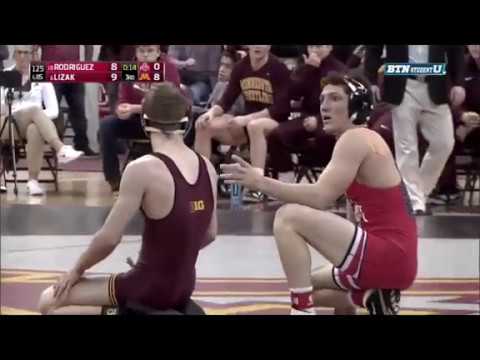 125lbs Jose Rodriguez Ohio State dec SV Ethan Lizak Minnesota