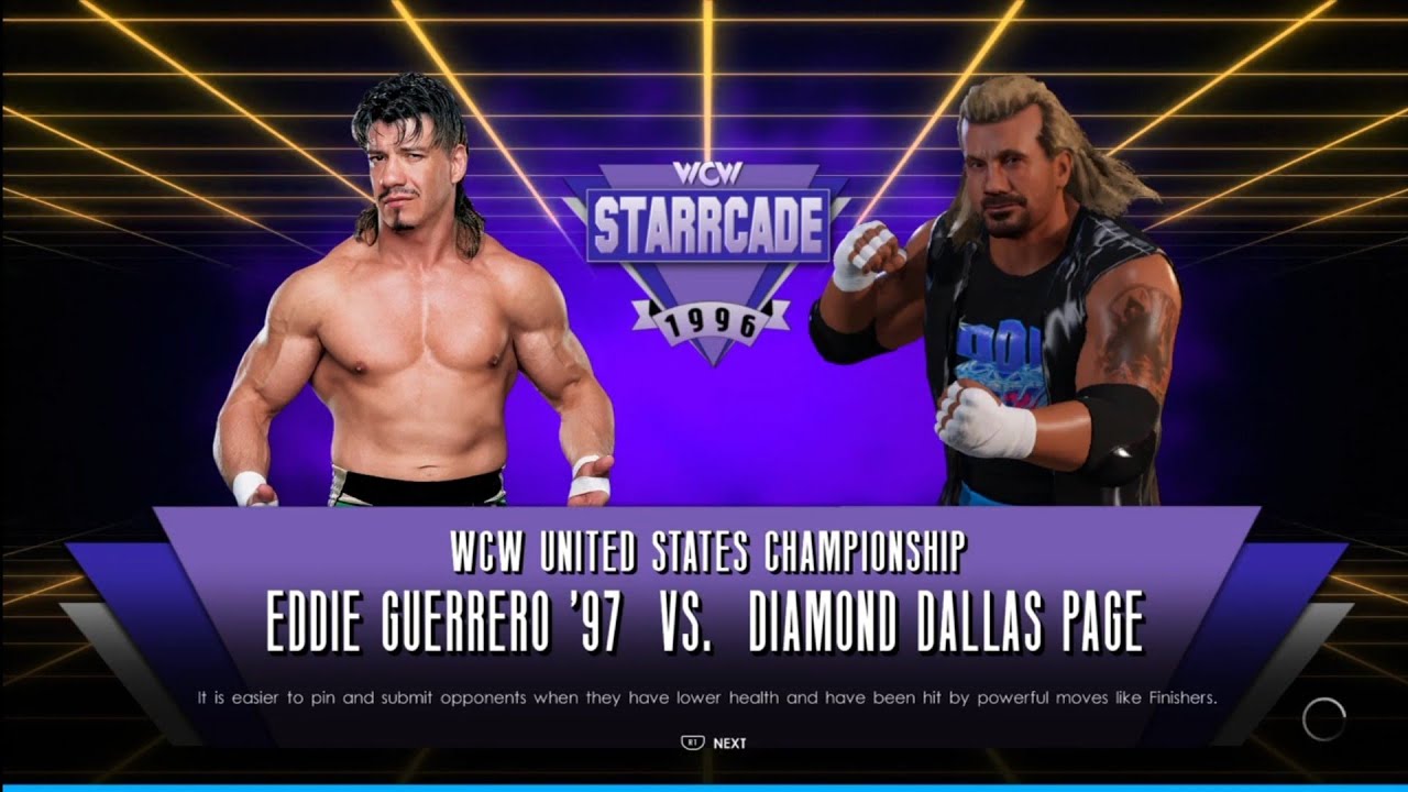 Eddie Guerreo vs Diamond Dallas Page. Starrcade 96 WWE 2K22