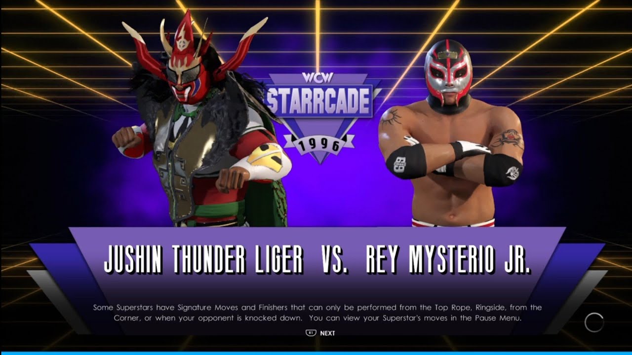 Jushin Thunder Liger vs Rey Mysterio Starrcade 96. WWE 2K22
