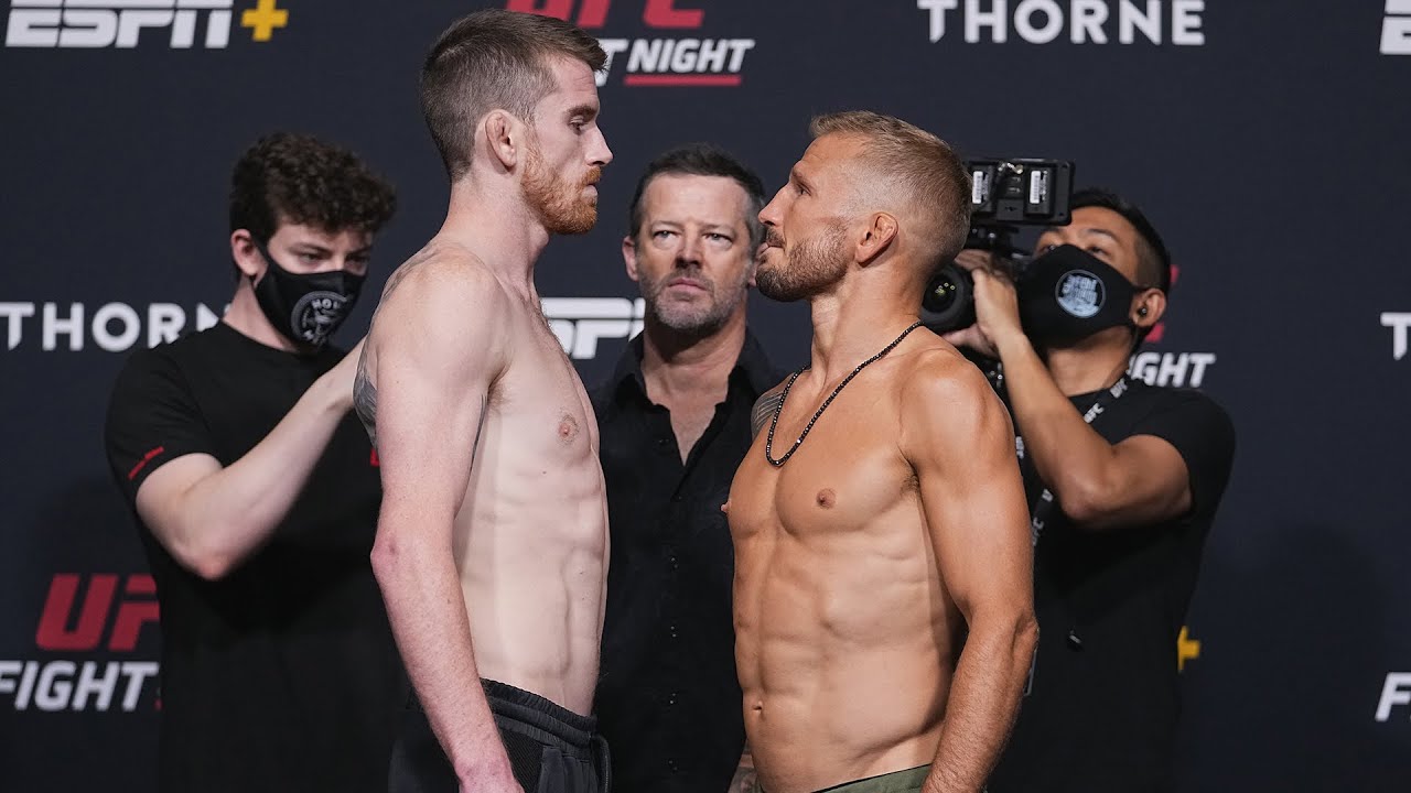 Todas as encaradas da pesagem do UFC Vegas 32 background