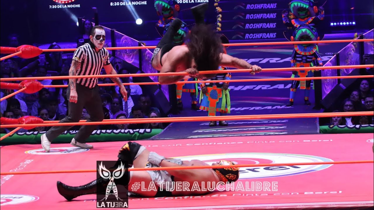 Día de Muertos del CMLL: El Rey del Garrote Manda❗️ Bárbaro Cavernario 🆚 Gran Guerrero background