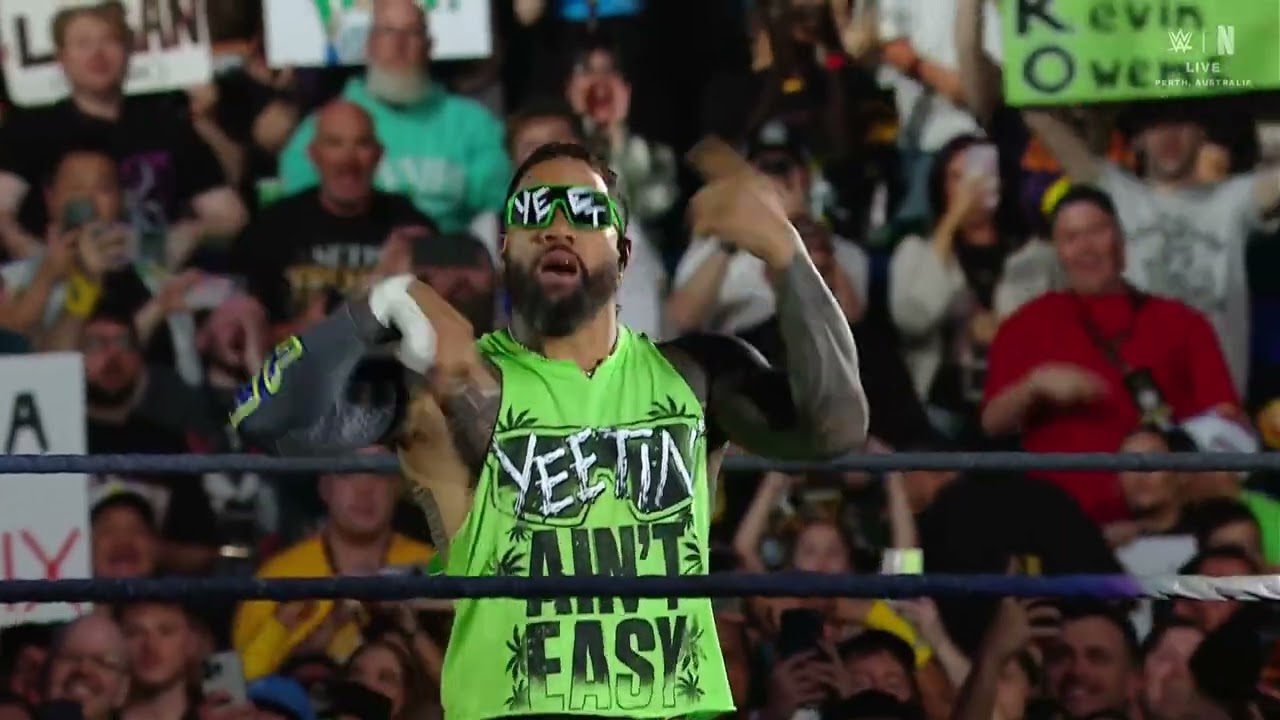 Jey Uso, LA Knight and CM Punk Entrances | Raw Oct 13, 2025