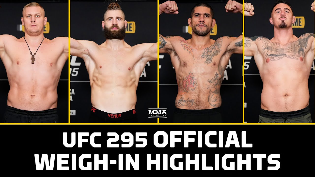 UFC 295 Official Weigh-In Highlights: Two Fighters Miss Weight | Prochazka vs. Pereira backdrop