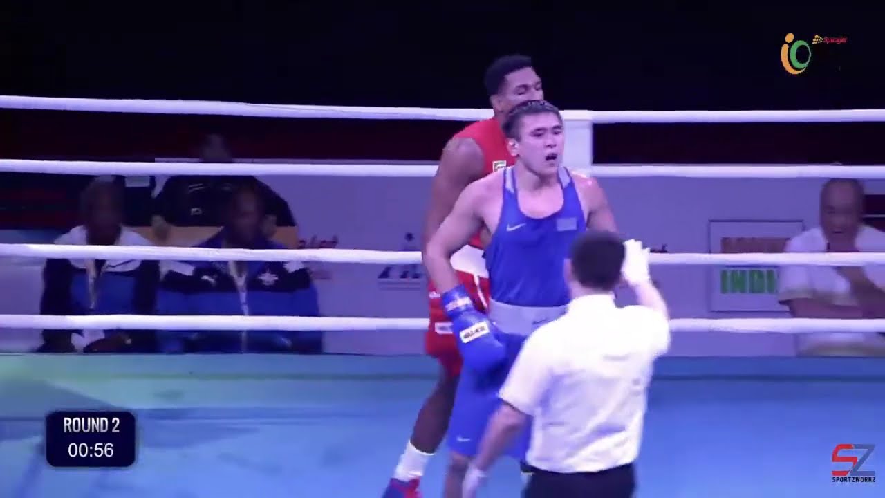 Osleys Iglesias (CUB) vs. Tursynbay Kulakhmet (KAZ) India Open 2018 SF's (75kg) backdrop