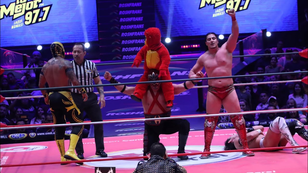 Volador Jr, Star y Valiente caen en la trampita de KeMalito con Hechicero, Niebla Roja y Templario