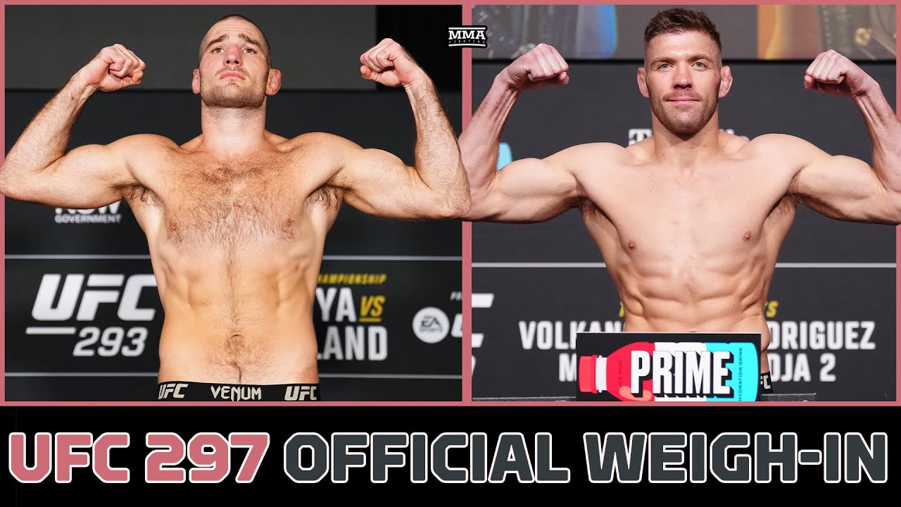 UFC 297: Strickland vs. Du Plessis Official Weigh-In | MMA Fighting backdrop