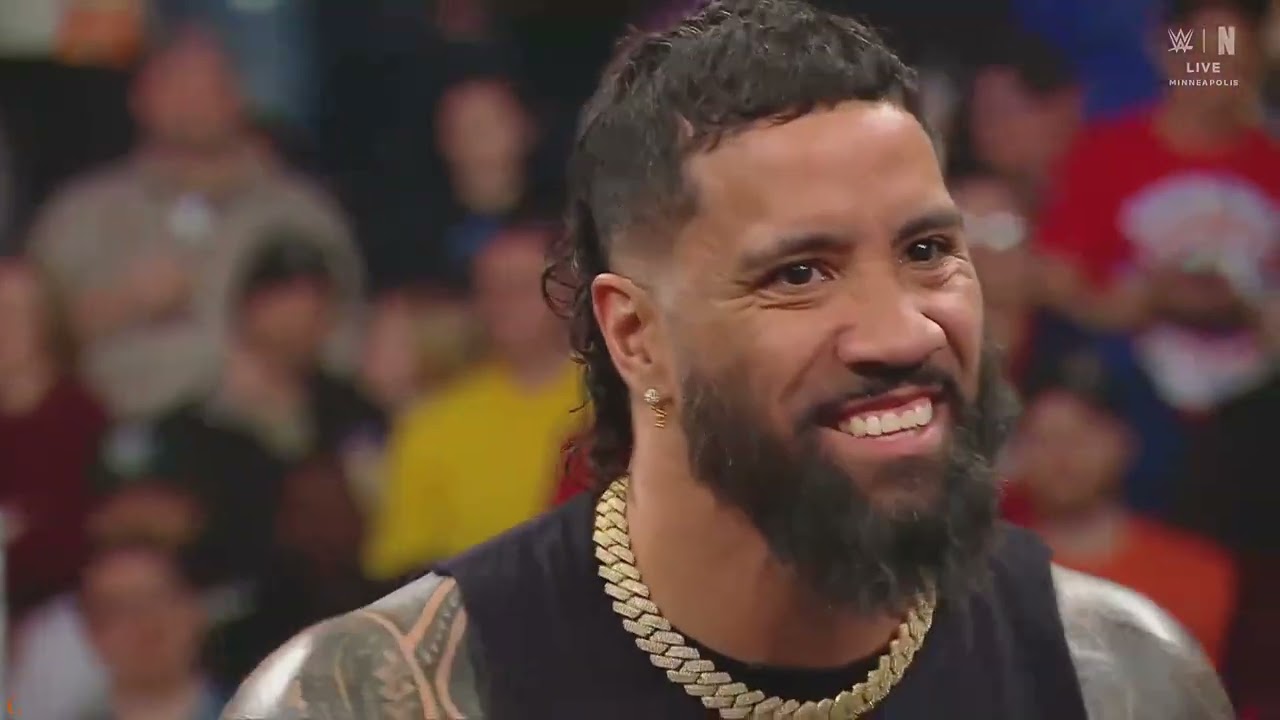 Jey Uso & Gunther in a tense Face-To-Face: Raw, Apr. 7, 2025 background