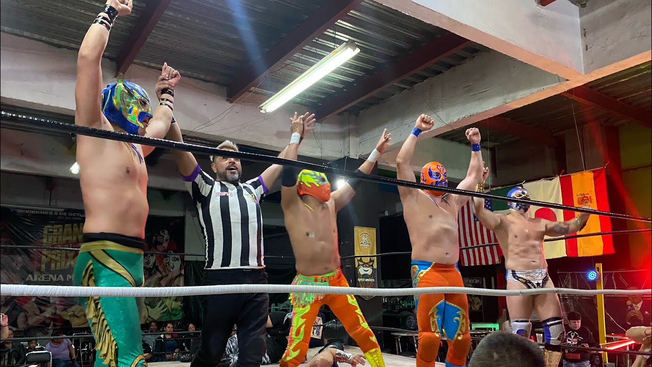 X Monsther: Hombre Bala Jr, Fuego, Guerrero Maya Jr y Kid Laberinto Vs Luciferno, Coyote, Star Jr y