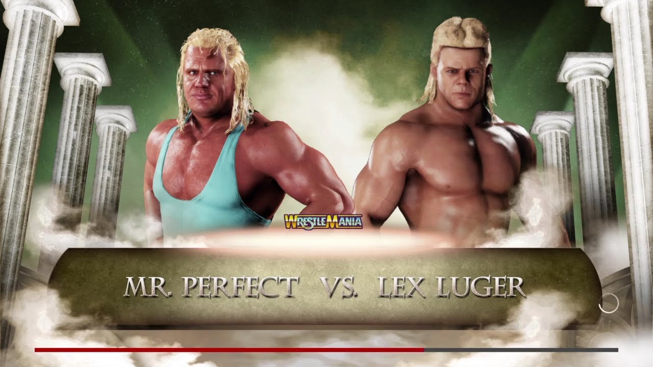 Mr Perfect vs Lex Luger WrestleMaina 9. WWE 2K18 background