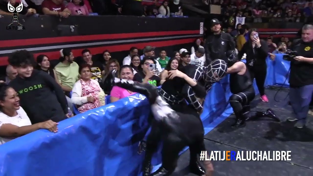 Guerrero Jaguar y Ska Boy Vs Demonio Gato y Black Sider en IWRG Arena Naucalpan y Lucha BOOM backdrop