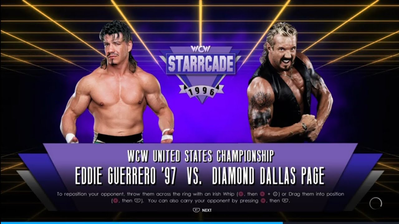 Eddie Guerreo vs DDP. Starrcade 96. WWE 2K22