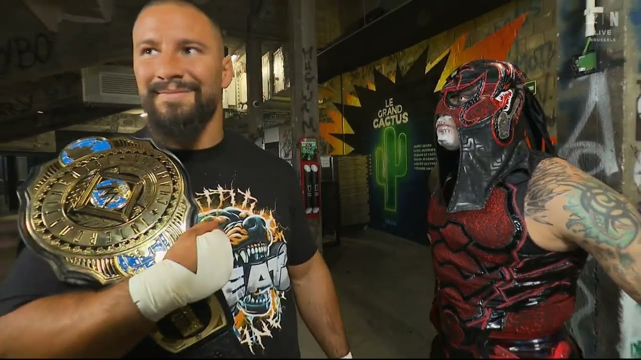 Bron Breakker meets Penta at Backstage: Raw, Mar. 17, 2025 background