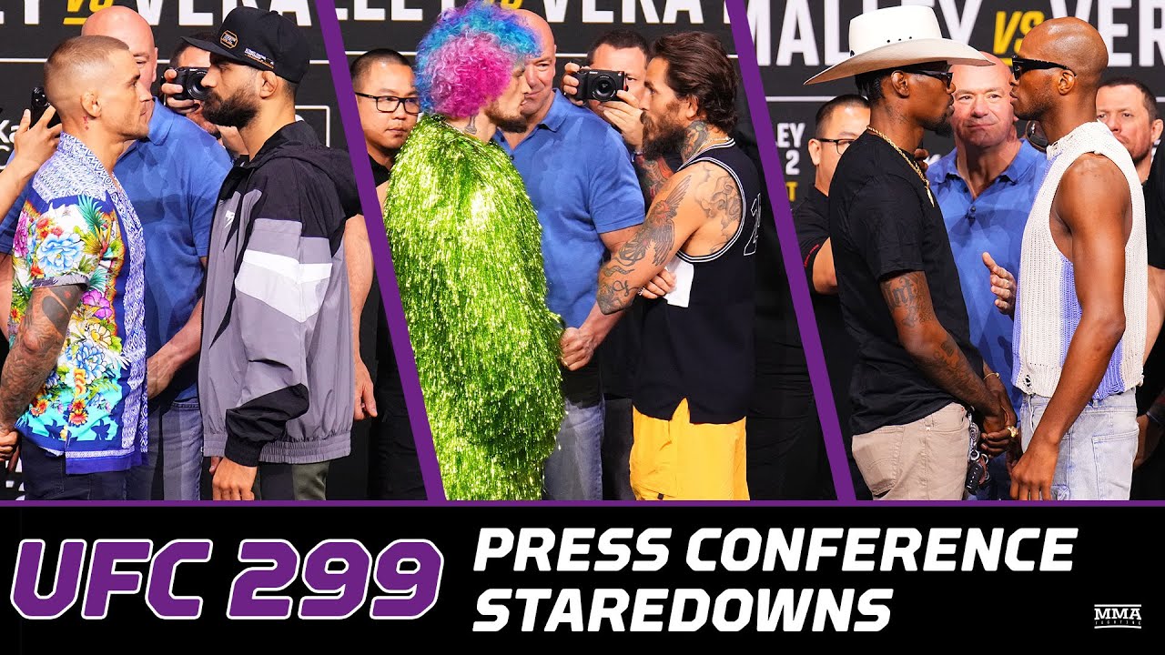 UFC 299 Press Conference Staredowns | UFC 299 | MMA Fighting