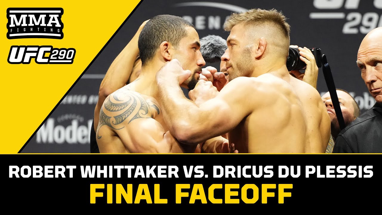 Robert Whittaker, Dricus Du Plessis Have TENSE Final Faceoff | UFC 290 | MMA Fighting