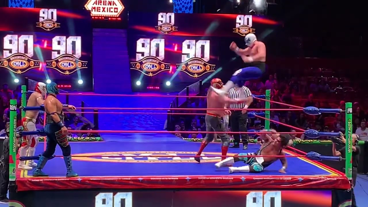 CMLL Relevos Increíbles: Atlantis Jr, Hechicero y Máscara Dorada Vs Soberano Jr, Stuka Jr y Euforia background