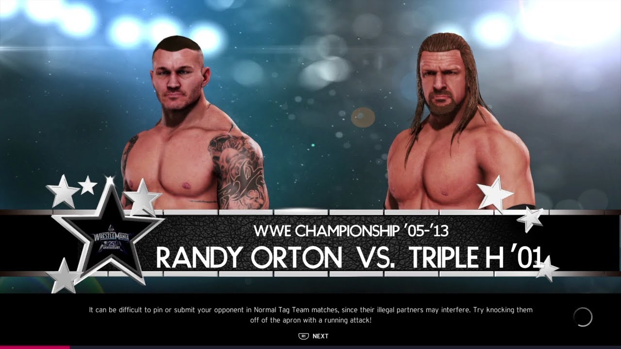 Randy Orton vs Triple H. WrestleMania 25. WWE 2K20