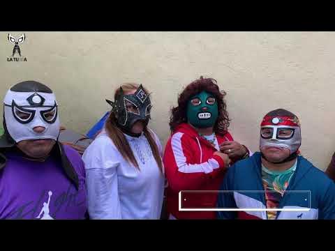 Luchadores de la categoría mini llevan lucha libre al Reclusorio Oriente apoyando a Cuatrero backdrop