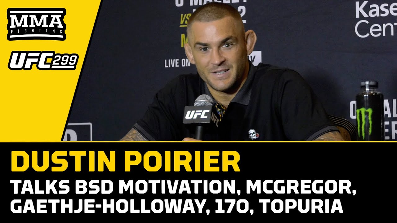 Dustin Poirier Explains Personal Reasons For Accepting Benoit Saint Denis Fight | UFC 299 background