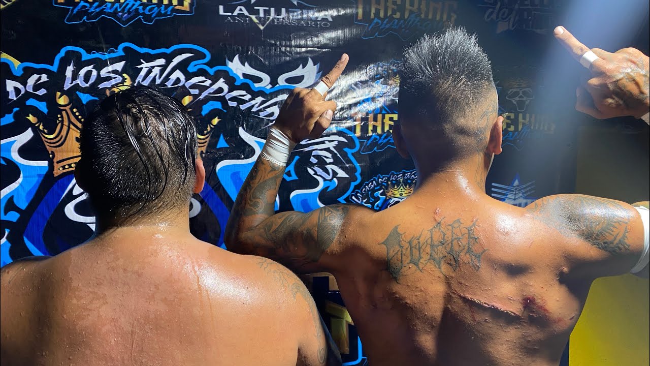 Ovett Jr y Lunatik Extreme: Lucha extrema la traemos en la sangre. Las cicatrices una raya más background