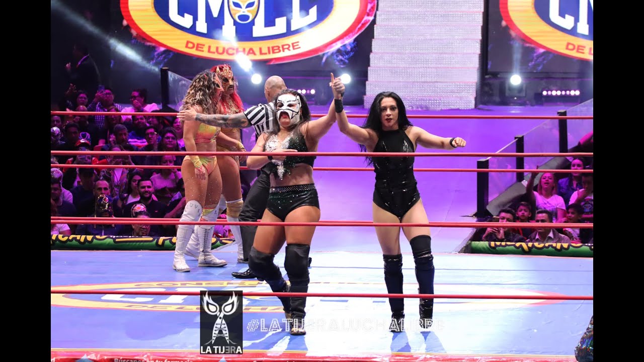 Jarochita y Zeuxis derrotan a Lluvia y Stephanie Vaquer dejando el ring calientito background