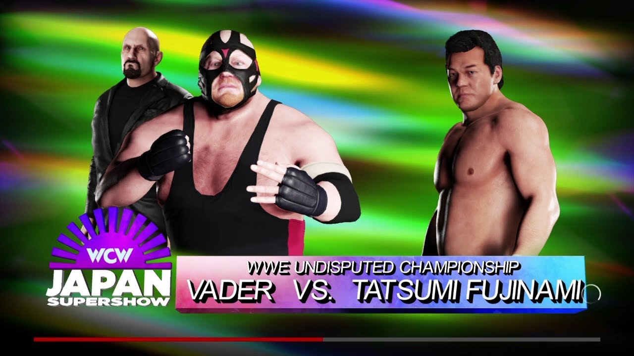 Vader vs Tasumi Fujinami. WCW Japan. WWE 2K18 backdrop