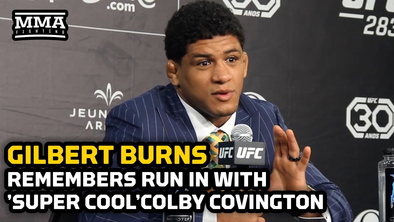 Gilbert Burns Remembers Run-In With 'Super Cool' Colby Covington | UFC 283 | MMA Fighting background