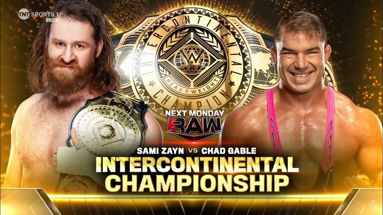 Sami Zayn vs Chad Gable - Intercontinental Championship Match (1/3): Raw, Apr. 15, 2024 background