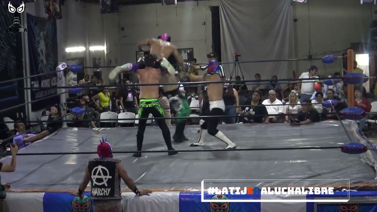 Shere Khan, Gleen Calavera y Jerry Calavera Vs H. de Payaso Purasanta, Trueno y Viajero, Vicmask