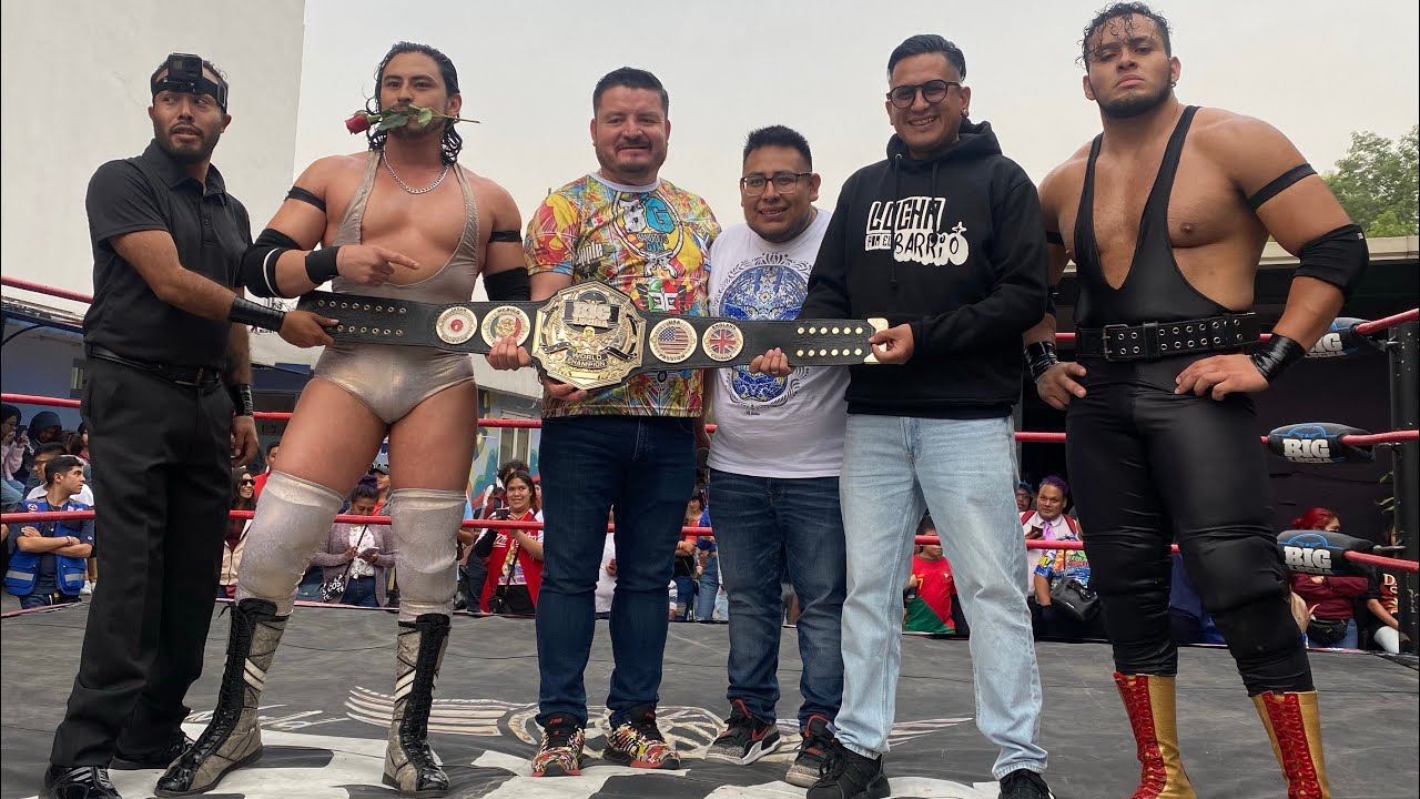 Hijo del Pirata Morgan Vs Caballero de Plata por el campeonato mundial Big Lucha en el Injuve background